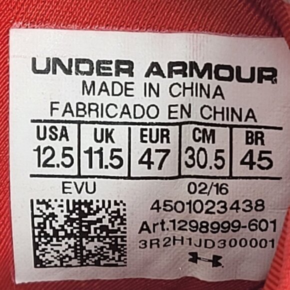 Under Armour Curry 2. Men's Multicolor Basketball Shoes US Size 12.5 - Picture 8 of 8